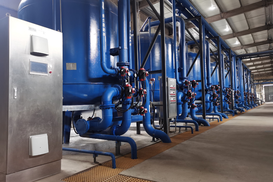 Industriële ijzermangan waterfilter waterbehandeling meerlaagse filterontwerp