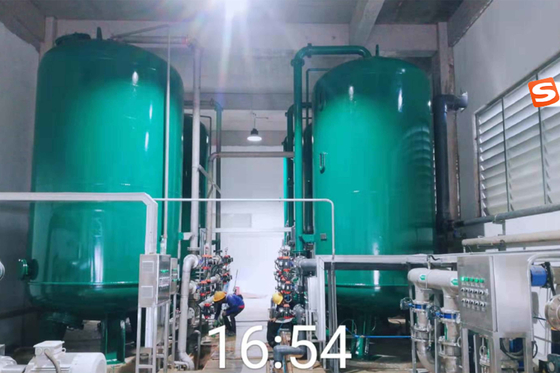 Actief koolstofwaterfilter bij waterbehandeling met een deeltjesgrootte van 1-2 mm